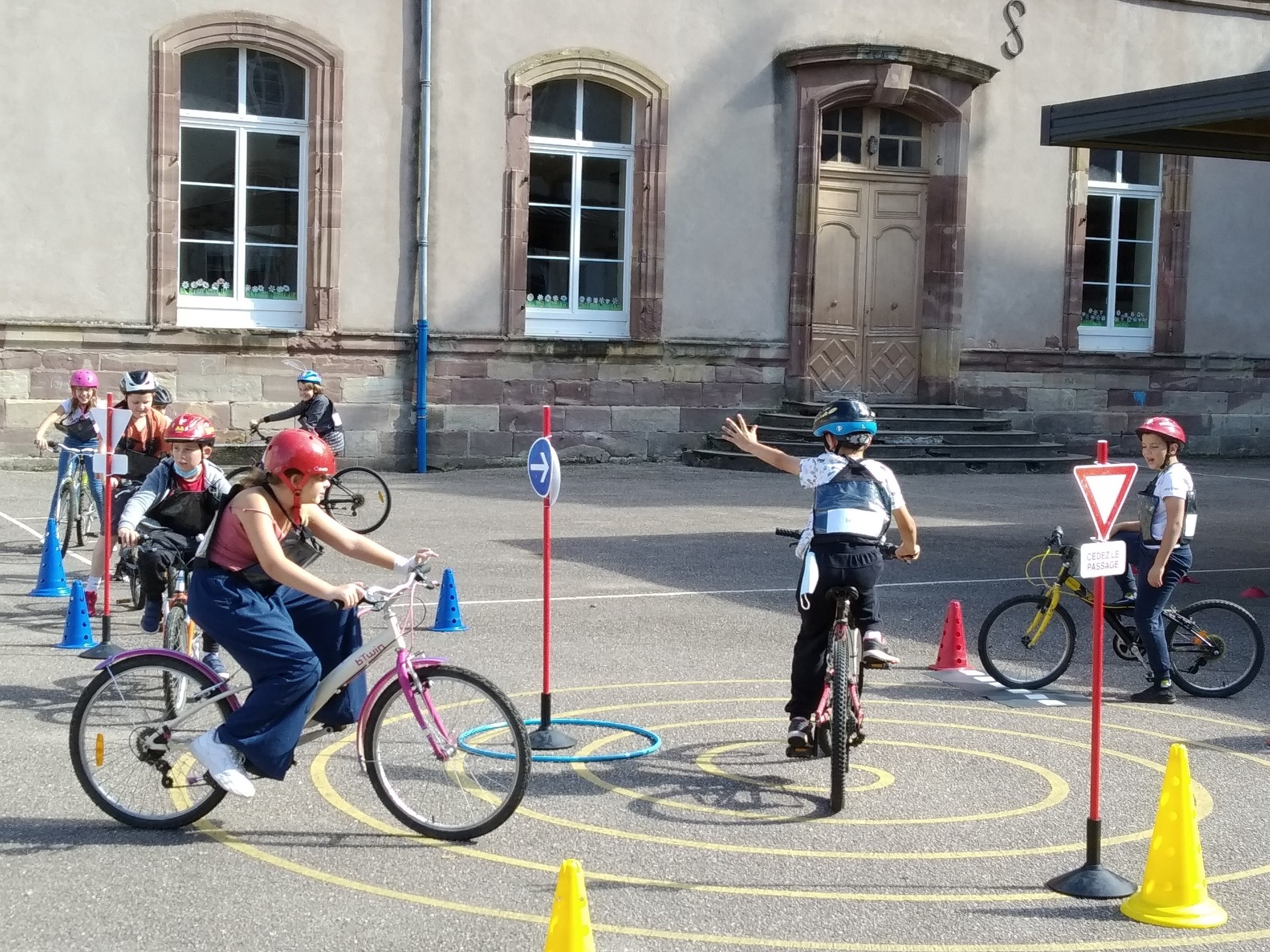 Enfants du lunévillois en apprentissage du vélo