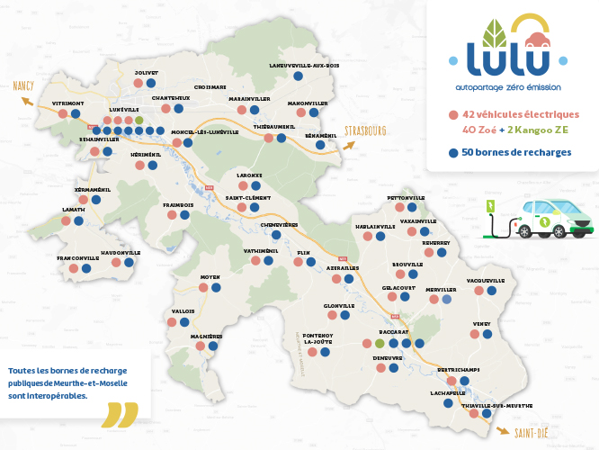 Carte véhicule électriques LULU Carte véhicule électriques LULU