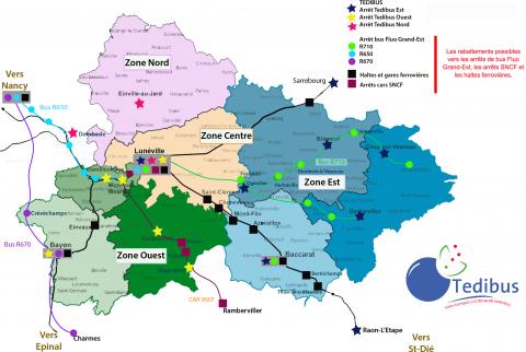 Carte Tedibus Pays Lunévillois